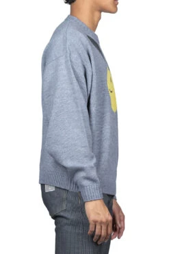 7G Wool Crew Sweater (CONEYBOWY) - Grey -Menswear Rise Sales Store Kapital 7G Wool Crew Sweater CONEYBOWY Grey K2210KN112 BE ac 03 m