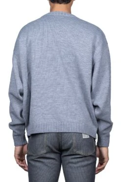 7G Wool Crew Sweater (CONEYBOWY) - Grey -Menswear Rise Sales Store Kapital 7G Wool Crew Sweater CONEYBOWY Grey K2210KN112 BE ac 04 m