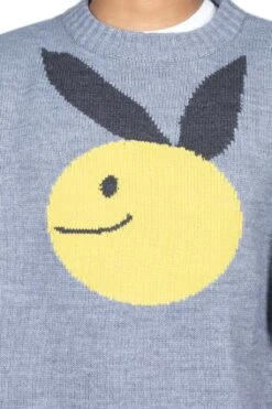 7G Wool Crew Sweater (CONEYBOWY) - Grey -Menswear Rise Sales Store Kapital 7G Wool Crew Sweater CONEYBOWY Grey K2210KN112 BE ac 05 m