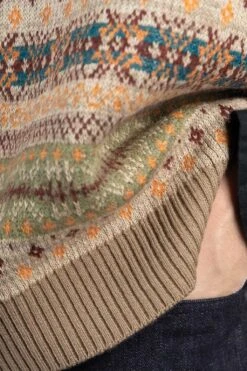 7G Wool FairIsle BONE Vest - Orange -Menswear Rise Sales Store Kapital 7G Wool FairIsle BONE Vest Orange K2310KN133 ORG 07