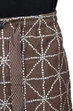 8oz Color Denim FOLK-DOJO Sashiko EASY Pants - Brown -Menswear Rise Sales Store Kapital 8oz Color Denim FOLK DOJO Sashiko EASY Pants Brown K2209LP008 BR noe 11 m