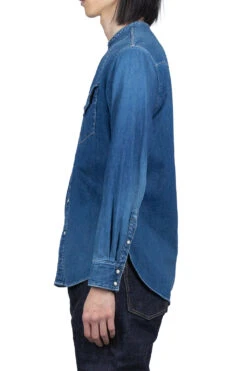 8oz Denim ROLLER Collar Baseball Western Shirt -Menswear Rise Sales Store Kapital 8oz Denim ROLLER Collar Baseball Western Shirt K2210LS093 ac 03 m