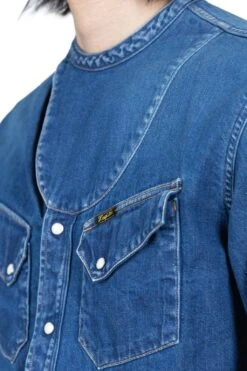 8oz Denim ROLLER Collar Baseball Western Shirt -Menswear Rise Sales Store Kapital 8oz Denim ROLLER Collar Baseball Western Shirt K2210LS093 ac 05 m