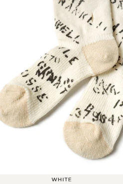 96 Yarns ARMY Graffiti Hole-Punched Socks - 2 Colour Choices -Menswear Rise Sales Store Kapital 96 Yarns ARMY Graffiti Hole Punched Socks 2 Colour Choices K2203XG519 n 06