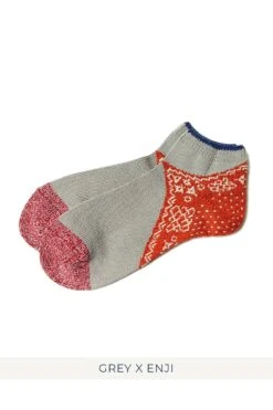96 Yarns Bandana Heel Ankle Socks - 4 Colors -Menswear Rise Sales Store Kapital 96 Yarns Bandana Heel Ankle Socks 4 Colors K2204XG530 07