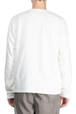AMUSE Knit Pocket LS Tee - White -Menswear Rise Sales Store Kapital AMUSE Knit Pocket LS Tee White EK 1411LCA WH 04 m
