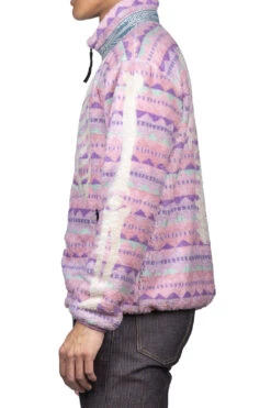 ASHLAND Stripe & BONE Fleece Zip Blouson - Pink -Menswear Rise Sales Store Kapital ASHLAND Stripe BONE Fleece Zip Blouson Pink K2210LC110 PK 03 m