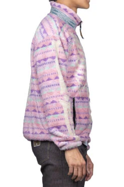 ASHLAND Stripe & BONE Fleece Zip Blouson - Pink -Menswear Rise Sales Store Kapital ASHLAND Stripe BONE Fleece Zip Blouson Pink K2210LC110 PK 05 m