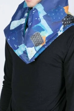 BORO Print Nylon OYSE Snood Scarf -Menswear Rise Sales Store Kapital BORO Print Nylon OYSE Snood Scarf K1810XG549 09 m