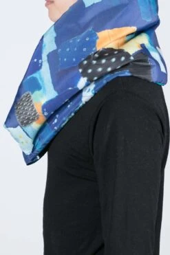 BORO Print Nylon OYSE Snood Scarf -Menswear Rise Sales Store Kapital BORO Print Nylon OYSE Snood Scarf K1810XG549 10 m
