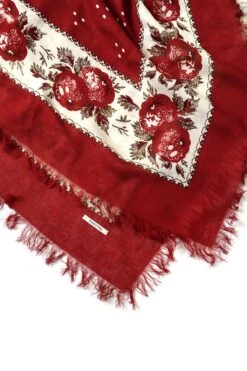 Bandana BIG Fringed Stole (Persimmon) - 3 Colors -Menswear Rise Sales Store Kapital Bandana BIG Fringed Stole Persimmon 3 Colors EK 1282 noe 03