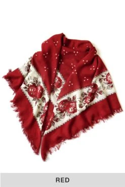 Bandana BIG Fringed Stole (Persimmon) - 3 Colors -Menswear Rise Sales Store Kapital Bandana BIG Fringed Stole Persimmon 3 Colors EK 1282 noe 05a