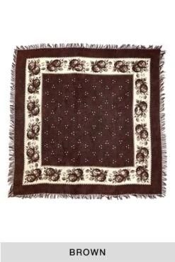 Bandana BIG Fringed Stole (Persimmon) - 3 Colors -Menswear Rise Sales Store Kapital Bandana BIG Fringed Stole Persimmon 3 Colors EK 1282 noe 08