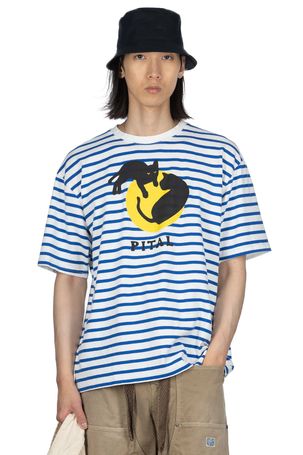 Border Jersey Crew T (CATPITAL) - Blue 1 Border Jersey Crew T (CATPITAL) - Blue