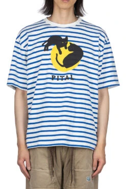 Menswear Rise Sales Store -Menswear Rise Sales Store Kapital Border Jersey Crew T CATPITAL Blue EK 957 1412 WBL 02 m