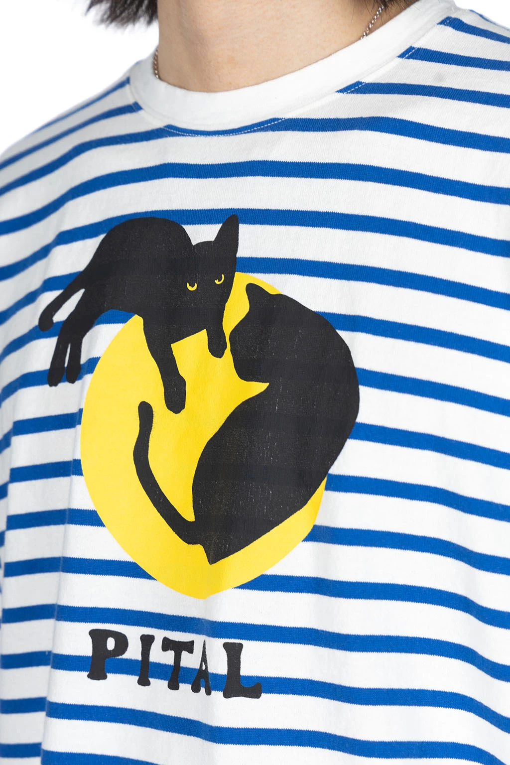 Border Jersey Crew T (CATPITAL) - Blue 5 Border Jersey Crew T (CATPITAL) - Blue - Image 5