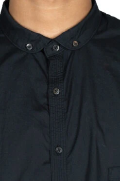 Broad Cloth Button Down GIANT Shirt - Black -Menswear Rise Sales Store Kapital Broad Cloth Button Down GIANT Shirt Black EK 1294BLK n 26 m