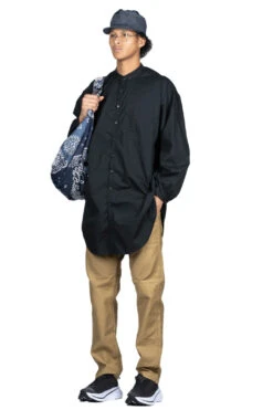 Broad Cloth Button Down GIANT Shirt - Black -Menswear Rise Sales Store Kapital Broad Cloth Button Down GIANT Shirt Black EK 1294BLK n 27 m