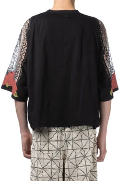 Burn-Out Jersey Raglan HUGE T (Virgin Mary) - Black -Menswear Rise Sales Store Kapital Burn Out Jersey Raglan HUGE T Virgin Mary Black EK 1254SCA BLK 04 m