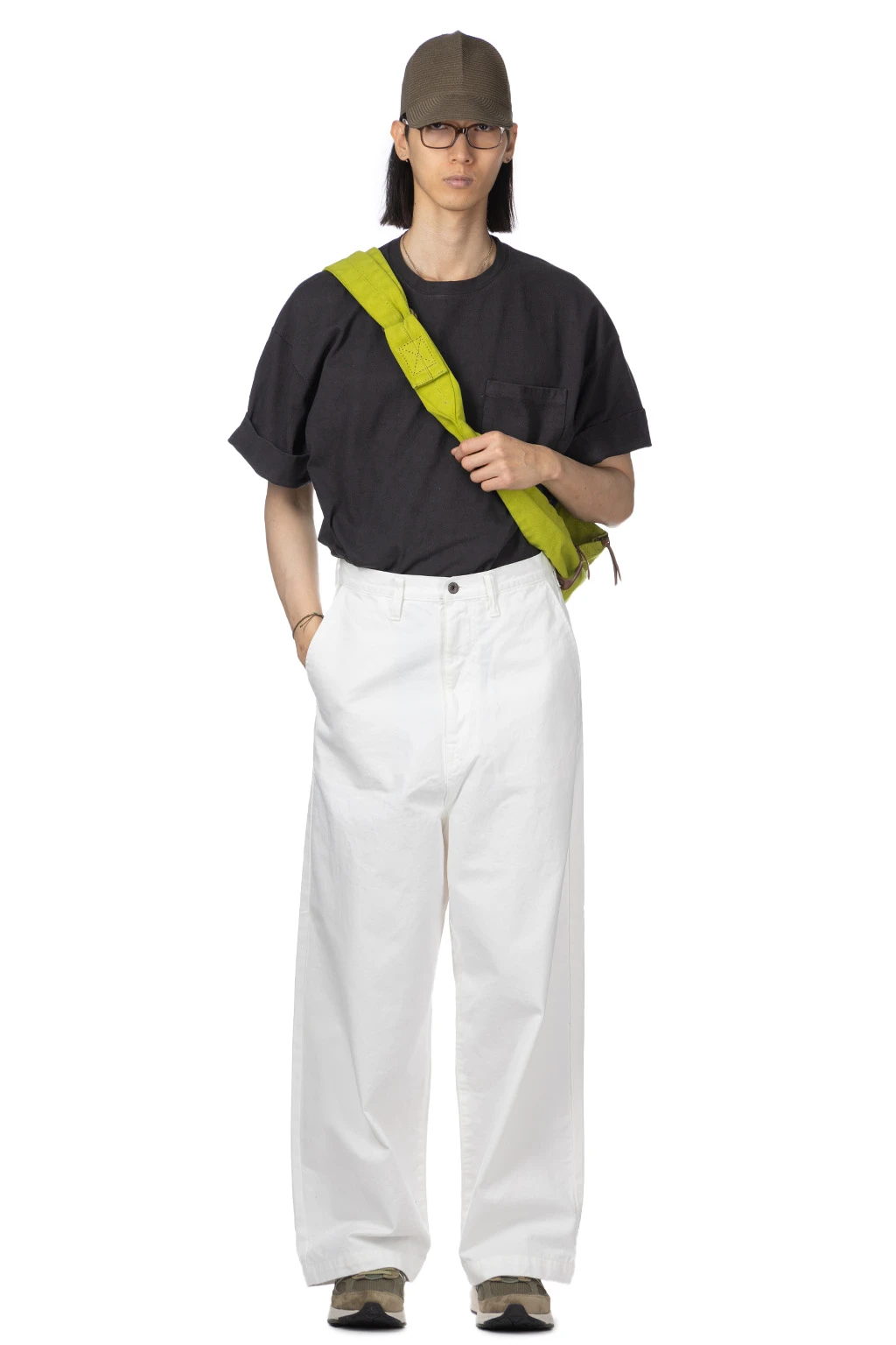 Chino PORT Baggy Pants - White 1 Chino PORT Baggy Pants - White