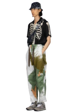 Combed Burberry BRUSH-CAMO EASY Pants - White -Menswear Rise Sales Store Kapital Combed Burberry BRUSH CAMO EASY Pants White K2305LP176 WH noe 07 m