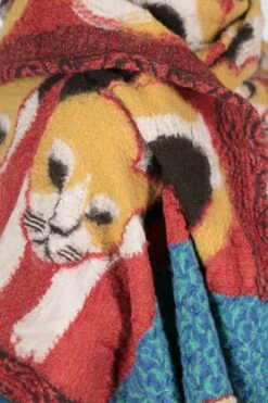 Compressed Wool Scarf JAPAN MIKE Cat - Red -Menswear Rise Sales Store Kapital Compressed Wool Scarf JAPAN MIKE Cat Red EK 392 EK 1518 09