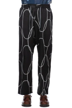 Cotton Rayon PEARL-KATABIRA EASY Pants - Black -Menswear Rise Sales Store Kapital Cotton Rayon PEARL KATABIRA EASY Pants Black K2105LP138 BLK 21 m