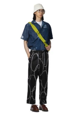 Cotton Rayon PEARL-KATABIRA EASY Pants - Black -Menswear Rise Sales Store Kapital Cotton Rayon PEARL KATABIRA EASY Pants Black K2105LP138 BLK 28 m