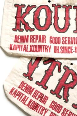 Cotton Twill KOUNTRY FACTORY Book Bag -Menswear Rise Sales Store Kapital Cotton Twill KOUNTRY FACTORY Book Bag EK 1230XB ta 08