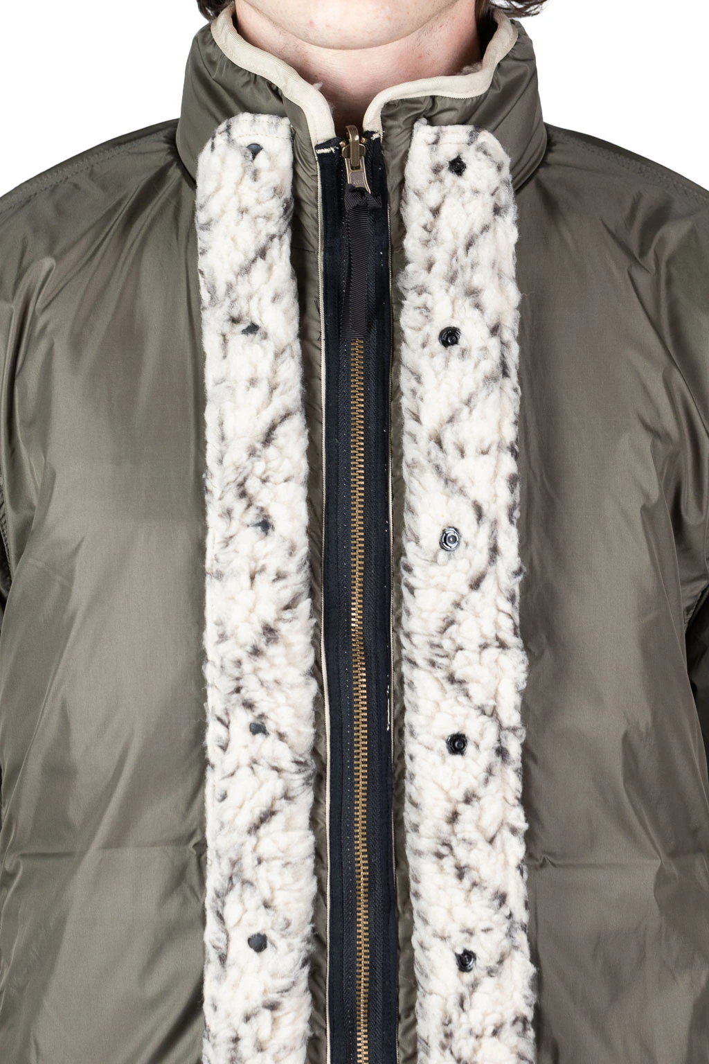 DO-GI SASHIKO BOA Fleece Reversible Blouson - Natural 8 DO-GI SASHIKO BOA Fleece Reversible Blouson - Natural - Image 8