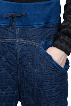 Denim X Waffle Quilting Sarouel NOUVELLE Pants -Menswear Rise Sales Store Kapital Denim x Waffle Quilting Sarouel NOUVELLE Pants EK 1263 noe 05 m