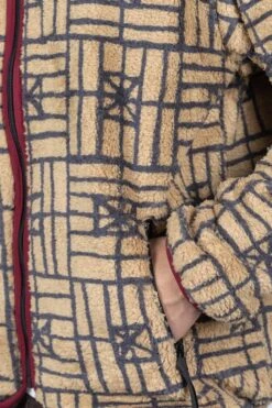 FOLK DOMINO Fleece ZIP Blouson - Beige -Menswear Rise Sales Store Kapital FOLK DOMINO Fleece ZIP Blouson Beige K2211LC133 06 m