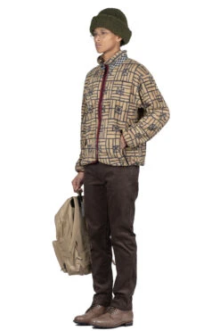 FOLK DOMINO Fleece ZIP Blouson - Beige -Menswear Rise Sales Store Kapital FOLK DOMINO Fleece ZIP Blouson Beige K2211LC133 07 m