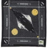 Fastcolor Selvedge Bandana -Mirror FUJI Smile - Black