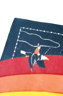 Fastcolor Selvedge Bandana (RAINBOW & BIRDS) - 3 Colour Choices -Menswear Rise Sales Store Kapital Fastcolor Selvedge Bandana RAINBOW BIRDS 3 Colour Choices K2203XG515 07