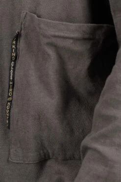 Gauze Jersey BISCUIT Pocket LS Tee - Ink Black -Menswear Rise Sales Store Kapital Gauze Jersey BISCUIT Pocket LS Tee Ink Black K2309LC048 05 m