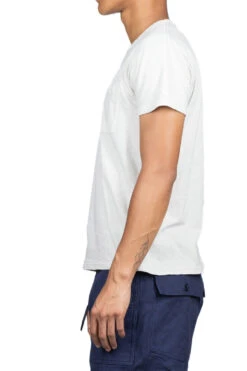 Gauze Jersey Crew Pocket T - Ivory -Menswear Rise Sales Store Kapital Gauze Jersey Crew Pocket T Ivory EK 442 IVR 46 m