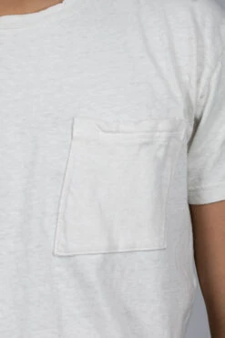 Gauze Jersey Crew Pocket T - Ivory -Menswear Rise Sales Store Kapital Gauze Jersey Crew Pocket T Ivory EK 442 IVR 48 m