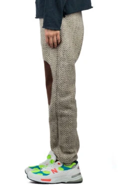 Herringbone Heavy Fleece Easy Pants - Beige X Khaki -Menswear Rise Sales Store Kapital Herringbone Heavy Fleece Easy Pants Beige x Khaki K2110LP1188 11 m