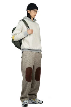 Herringbone Heavy Fleece Easy Tapered Pants - Beige X Khaki 13 Herringbone Heavy Fleece Easy Tapered Pants - Beige X Khaki -Menswear Rise Sales Store Kapital Herringbone Heavy Fleece Easy Tapered Pants Beige x Khaki K2110LP117 22 m