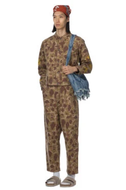 Herringbong HAPPY PEEK-A-BOO Camo NIME Pants 16 Herringbong HAPPY PEEK-A-BOO Camo NIME Pants -Menswear Rise Sales Store Kapital Herringbong HAPPY PEEK A BOO Camo NIME Pants K2209LP025 ac 27 m