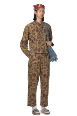 Herringbong HAPPY PEEK-A-BOO Camo NIME Pants 17 Herringbong HAPPY PEEK-A-BOO Camo NIME Pants -Menswear Rise Sales Store Kapital Herringbong HAPPY PEEK A BOO Camo NIME Pants K2209LP025 ac 28 m