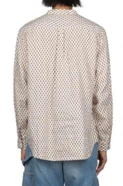 Linen CHIMA-MON Stand Collar Shirt -Menswear Rise Sales Store Kapital Linen CHIMA MON Stand Collar Shirt K2304LS108 noe 04 m