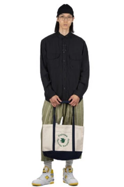 Linen CLIP Shirt - Black -Menswear Rise Sales Store Kapital Linen CLIP Shirt Black K2303LS055 BLK noe 07 m