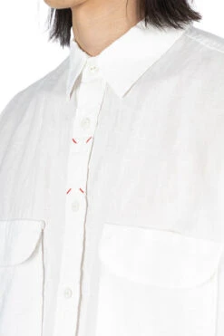 Linen CLIP Shirt - White -Menswear Rise Sales Store Kapital Linen CLIP Shirt White K2303LS055 WH 05 m