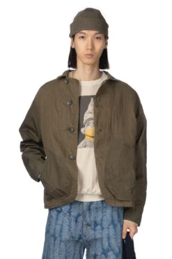 Linen Chino Cloth X Gabardine RINGOMAN Coverall - Khaki