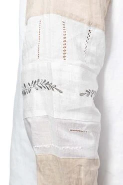 Linen Drawn Work Hippie Sleeve Shirt -Menswear Rise Sales Store Kapital Linen Drawn Work Hippie Sleeve Shirt EK 1409LS WH noe 06 m