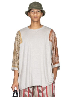 Linen Jersey Bandana HUGE-T (Botanical) - L. Brown