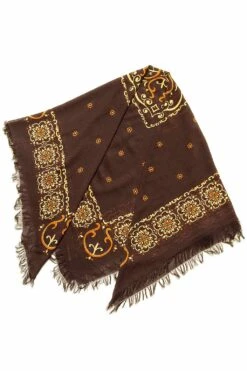 Linen Rayon Fringe Stole (HAVANANAJA) - 4 Color Choices -Menswear Rise Sales Store Kapital Linen Rayon Fringe Stole HAVANANAJA 4 Color Choices K2305XG532 04