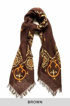 Linen Rayon Fringe Stole (HAVANANAJA) - 4 Color Choices -Menswear Rise Sales Store Kapital Linen Rayon Fringe Stole HAVANANAJA 4 Color Choices K2305XG532 11